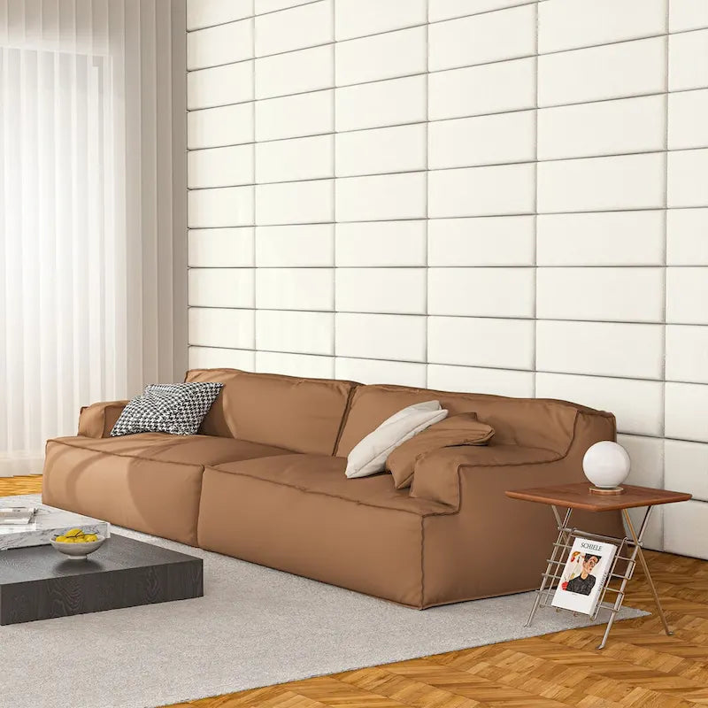 9.84 x 23.62 selbstklebendes Kopfteil, 12er-Pack, 3D-Schallschutz-Wandpaneele, gepolstertes Wandpaneel