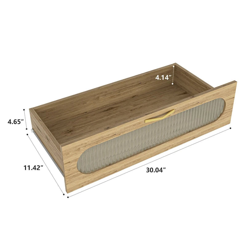 Große Doppelkommode aus Holz mit breiten Schubladen, moderne Kommode
