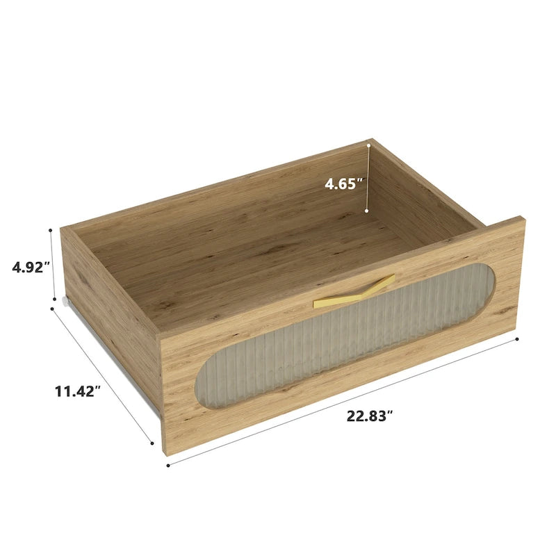 Große Doppelkommode aus Holz mit breiten Schubladen, moderne Kommode