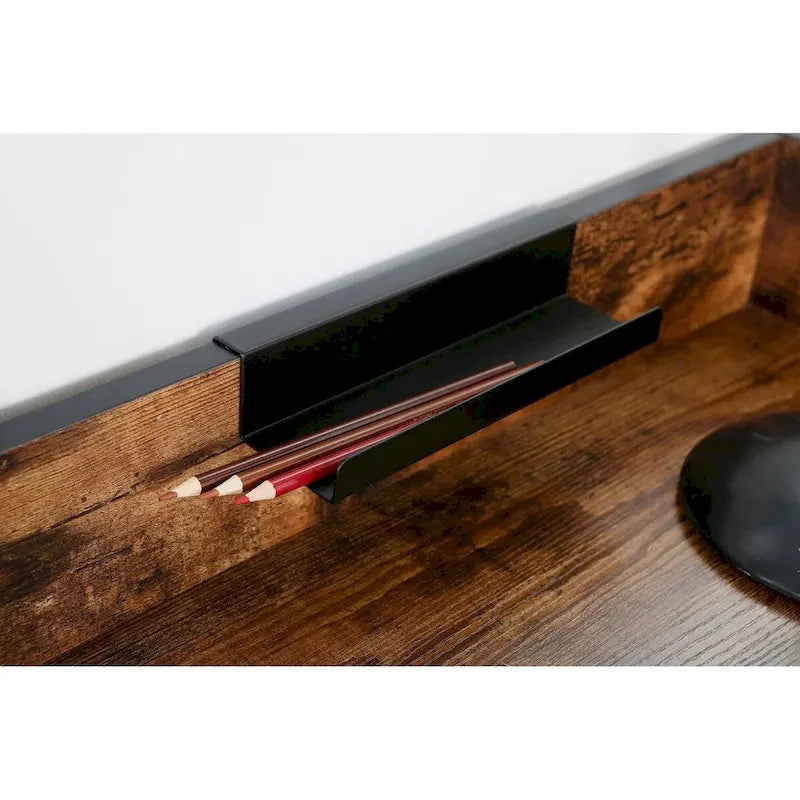 48-Zoll-Schreibtisch fürs Homeoffice mit Schubladen, moderner kompakter Holzschreibtisch zum Lernen und Schreiben mit Sichtschutz und Stauraum