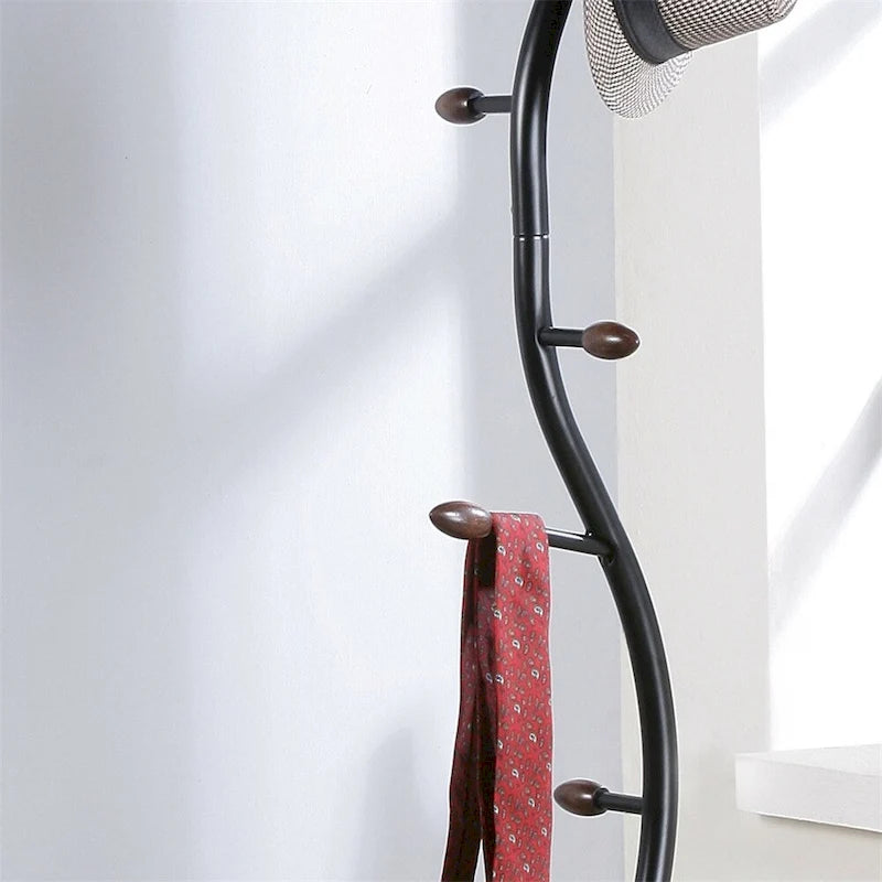 Standgarderobe aus Metall mit Zweigdesign und 9 Haken